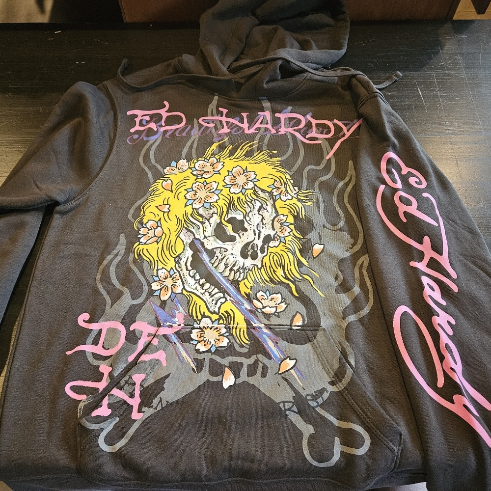 Ed Hardy Skull Hoodie Rare Design